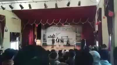 أوضح فيديو من زاوية أخرى .. لحظة تفجير المركز الثقافي في إب وسط اليمن أثناء ترديد شعار الصرخة
