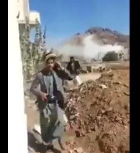 بالفيديو. (قال يرجع روحه شوي).تسجيل فيديو للمواجهات المسلحة في صنعاء 19 يناير 2015 (وهروب جماعي للحوثيين)