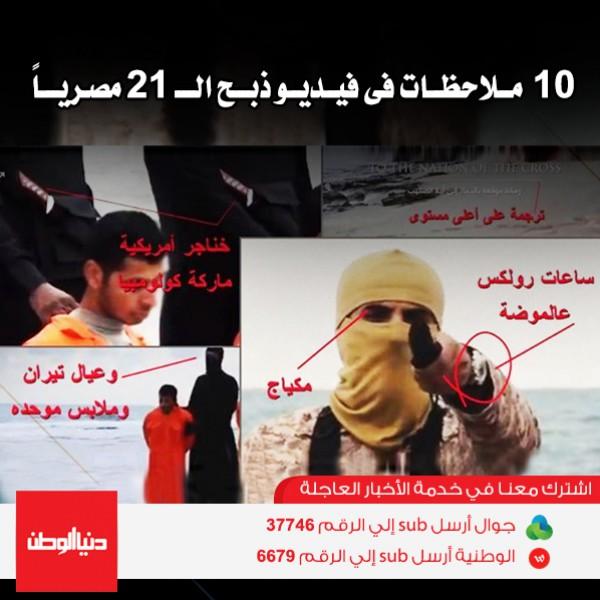 مفاجأة .. 10 ملاحظات فى فيديو ذبح الـ 21 مصريا