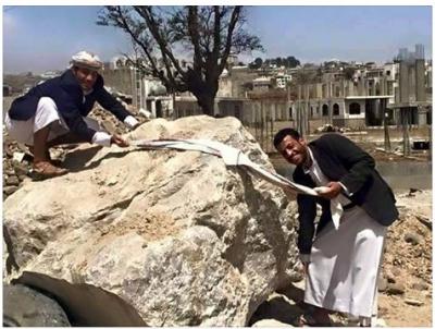 بعد خطاب الحوثي.. اليمنييون يغطون الفيسبوك بالأحجار (صور)