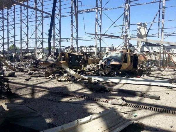 صور خاصة من قاعدة الديلمي بعد قصف القوات السعودية لها يوم أمس