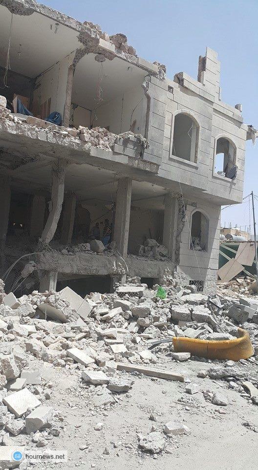 شاهد بالصور: مكان سقوط أحد الصواريخ على مباني سكنية بجوار فج عطان ليلة أمس (المكان)