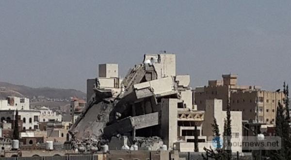 (صور جديدة) لمنزل صالح بعد قصفه من قبل طيران التحالف 