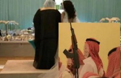 سعوديون يمنعون عريساً من أخذ عروسته بالرشاشات