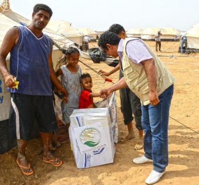 مركز الملك سلمان يغيث 1000 عائلة يمنية لاجئة في جيبوتي