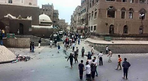 إنفجار سيارة مفخخة قرب مسجد قبة المهدي في صنعاء القديمة وسقوط ضحايا (صور)