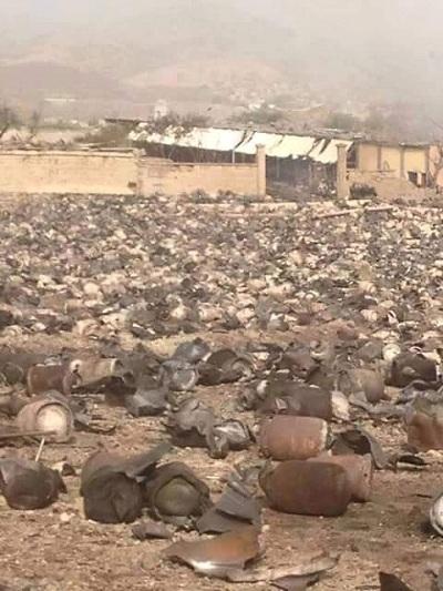 مدير شركة الغاز بتعز : تدمير وإتلاف 65 ألف اسطوانة غاز منزلي نتيجة قصف منشأة تخزين الغاز بالضباب