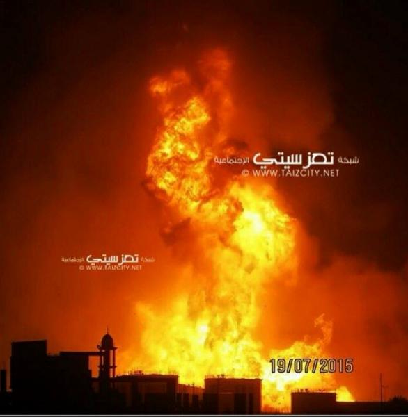 بالصور: شركة النفط تفضح المتسبب بتدمير مخزون تعز الاستراتيجي من الغاز وتكشف تفاصيل الواقعة