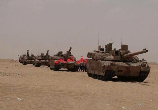 شاهد صور الدبابات التي ارسلها التحالف إلى عدن اليوم