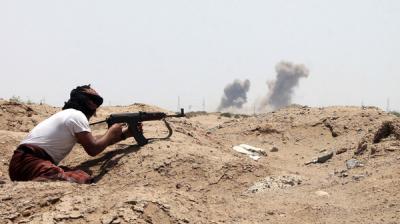 تفاصيل مواجهات عنيفة يشهدها محيط معسكر لبوزه في لحج 