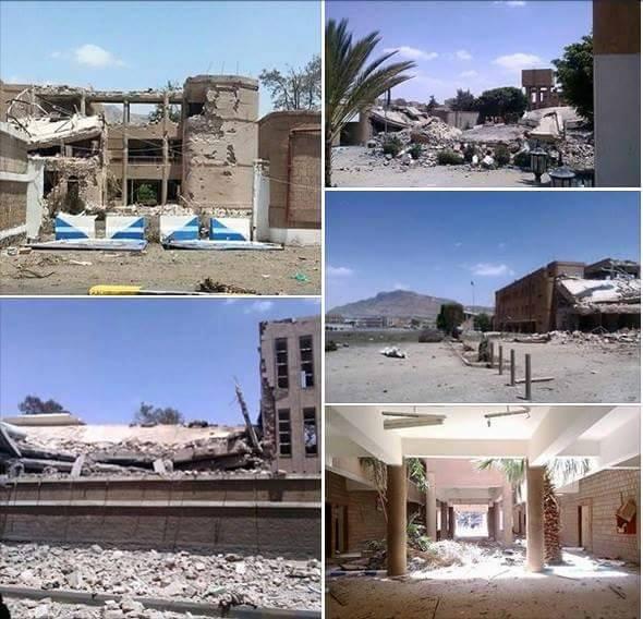 صور تظهر حجم الدمار الذي حصل لكلية الشرطة بعد قصف عنيف للتحالف عليها