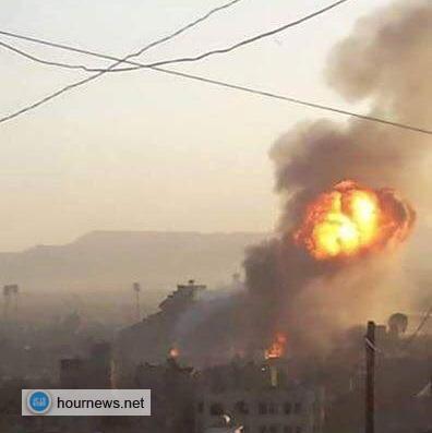 تفجير مخزن سلاح بمعسكر الصيانة بالحصبة وتطاير الصواريخ على الأحياء السكنية (صورة)