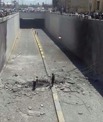 طائرات التحالف تلاحق شاحنات إلى داخل الانفاق بالحصبة