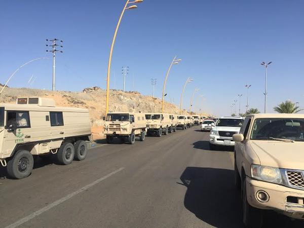شاهد بالصور: السعودية تدفع بتعزيزات ضخمة من الحرس الوطني لمقاتلة الحوثيين