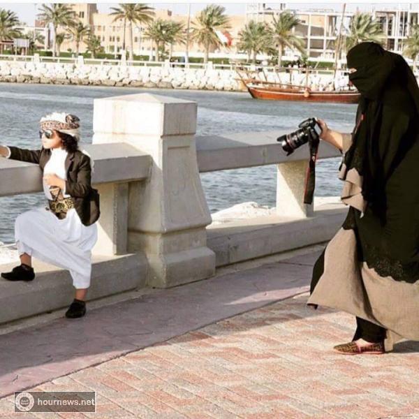 شاهد صورة: طفل يمني يثير إعجاب السعوديات