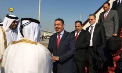 زيارة مفاجئة لبحاح إلى قطر