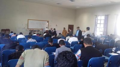 قيادة جامعة إب تتفقد سير الاختبارات النهائية