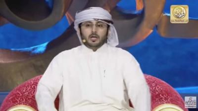 الشفيري من اليمن في امسية شاعر المليون للموسم السابع المقامة في الأمارات على شاطئ الراحة