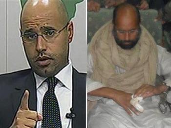 الثوار يقطعون أصابع يد سيف الإسلام اليمنى التي هدد بها الليبيين