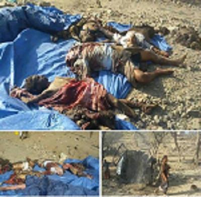 بالفيديو: سقوط 13 قتيلا بينهم أطفال ونساء من أسرة واحدة بغارة للتحالف في تعز