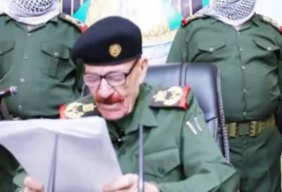 نائب صدام حسين " عزت الدوري " يظهر بفيديو وهو يحدد طريقين لإيقاف الحوثيين باليمن