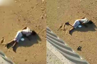فيديو: شاب يقفز منتحراً من أعلى كوبري الميناء بجدة