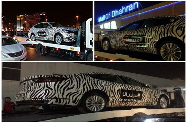 صور وفيديو: سيارة مموهة تتجول في شوارع السعودية وتثير تساؤلات السعوديين