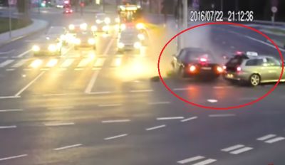  سائق دراجة هوائية ينجو من الموت بفارق أجزاء من الثانية!