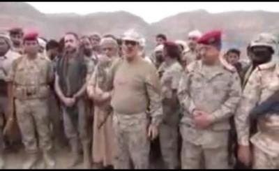 كلمة قوية لنائب رئيس الجمهورية الفريق علي محسن الاحمر في نهم (فيديو)