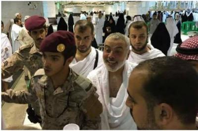 من هي الشخصية التي تفاجأ اسماعيل هنية بوجودها أمامه أثناء السعي بين الصفا والمروة؟