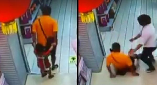 فيديو صادم .. رجل يقتل طفله بالخطأ بعدما سقط فوقه