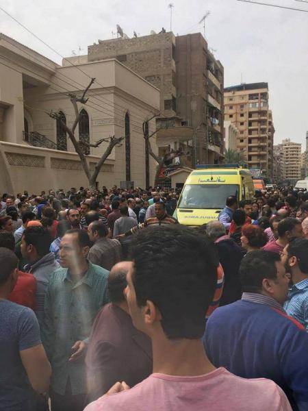 سقوط 15 قتيل و30 جريح في تفجير كنيسة مارجرجس في طنطا شمال مصر