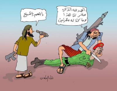 كاركاتير: تنظيم القاعدة في اليمن