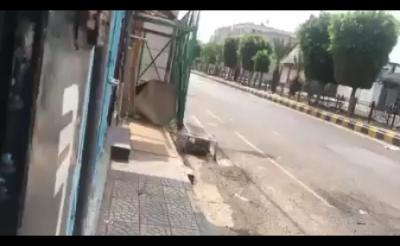 شاهد بالفيديو.. للحظة الاشتباكات بجوار منزل الرئيس الأسبق «صالح» صباح اليوم