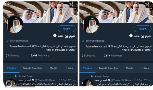 تويتر يوجه صفعة قوية لأمير قطر ويفضحه على رؤوس متابعيه (صورة)