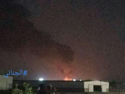 قصف عنيف للطيران على الحديدة وهذه اهم المناطق التي تم قصفها.. واندلاع حريق بمصنع العودي