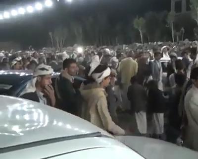 شاهد بالفيديو:  عرس في همدان صنعاء يتحول الى كارثه بسبب السلاح 