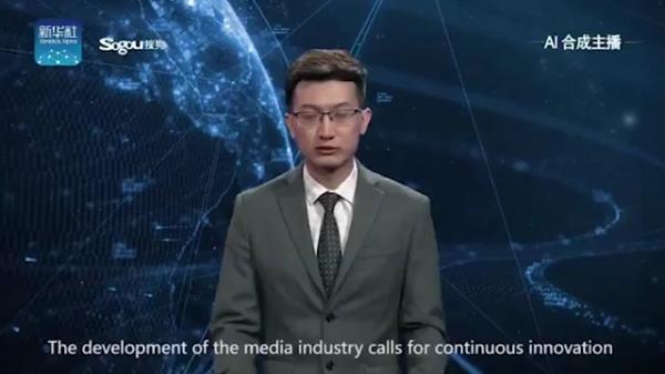 شاهد فيديو.. اول روبوت يذيع نشرة اخبار ويهدد مستقبل الإعلاميين