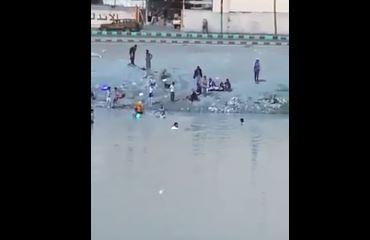 شاهد فيديو مروع شاب يغرق في صنعاء وجيرانة يقومون بتصوير الحادثه بالكامل 