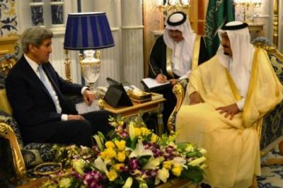 الملك سلمان وجون كيري يبحثان "الحاجة الى تثبيت وقف الأعمال القتالية في اليمن"