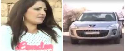 شابة لبنانية تكتب عبارة غريبة جدا على سيارتها حولتها الى نجمة شهيرة