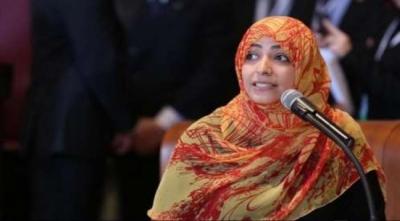 توكل كرمان تصل إلى قطر بعد هجوم حاد على التحالف والحكومة 