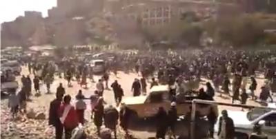 تشييع جثمان الامين العام لحزب المؤتمر الشعبي العام الشهيد عارف الزوكا بمسقط رأسه بشبوة