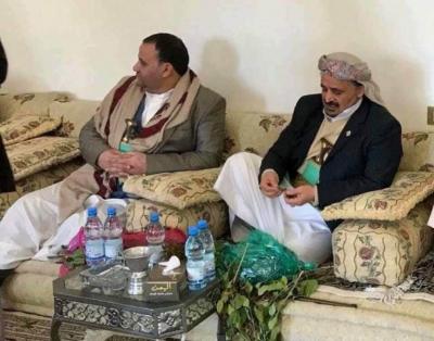 بالصورة: الصماد يزور لأول مرة منزل الشيخ عبدالله الأحمر ويلتقي نجليه صادق وحمير في صنعاء