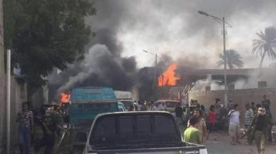 مصادر طبية تكشف حصيلة ضحايا تفجير سيارة مفخخة في مقر لقوات الحزام الأمني في عدن