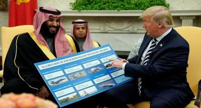 ما الذي أضحك محمد بن سلمان من كلام ترامب (فيديو)
