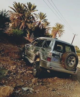 إنقلاب سيارة خطيب جامع الريان بمدينة سيئون