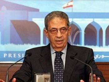 عمر موسى يؤكد أن الحصار الإسرائيلي يجب أن "ينكسر"
