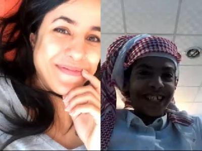 فتاة عربية تغازل أبو سن وتنعته بـ”المز” ثم ترقص معه على أنغام الموسيقى السعودية “فيديو”