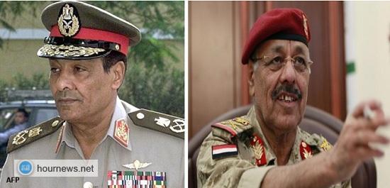 المشير طنطاوي في ضيافة اللواء علي محسن الأحمر ( صورة اللقاء ) 